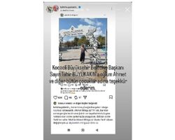 Anne Minguzzi’den Başkan Büyükakın’a teşekkür