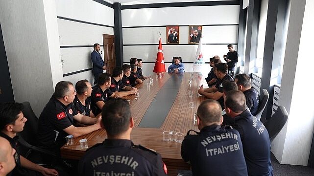 Başkanımız Rasim Arı, İtfaiye Personelini Kabul Etti