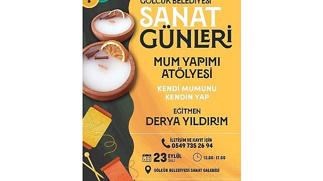 Gölcük Sanat Günleri Mum Yapımı Atölyesi ile Sürecek