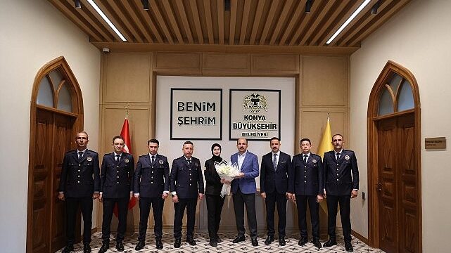 Konya İtfaiyesi Başkan Altay’ı Ziyaret Etti