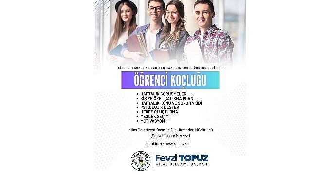 Milas Belediyesi ‘Öğrenci Koçluğu’ Hizmeti ile Öğrencilerin Yanında Oluyor