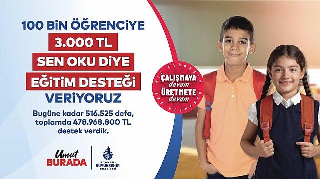 ‘Sen Oku Diye’ Desteğine Başvurular Başladı