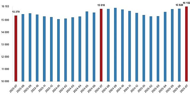 Ücretli Çalışan İstatistikleri, Temmuz 2025