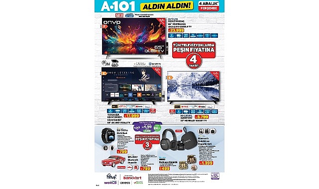 4 Aralık’ta A101’de Mobilite ve Teknoloji Ürünleri Öne Çıkıyor