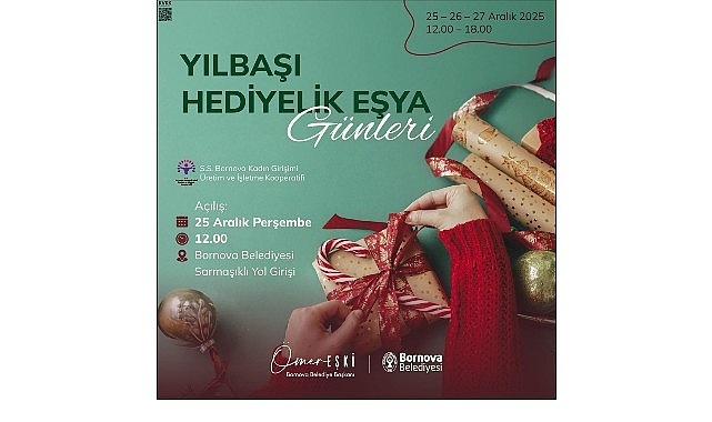 Bornova’da ‘Yılbaşı Hediyelik Eşya Günleri’ başlıyor