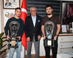 Enduro sporcularından Başkan Topaloğlu’na ziyaret