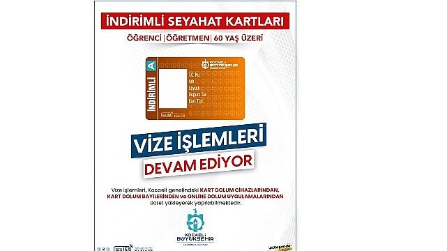 İndirimli Kocaelikart vize işlemlerinde son tarih 1 Ocak