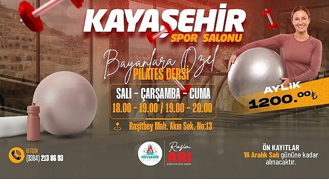 Nevşehir’de Bayanlara Özel Pilates ve Step Aerobik Kurs Kayıtları Başladı