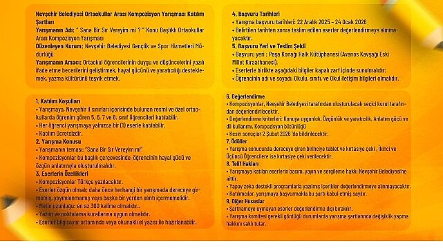 Sana Bir Sır Vereyim mi? Temalı Kompozisyon Yarışması