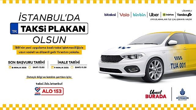 Uygulama Bazlı Taksi İçin Yeni İhale 9 Aralık’ta