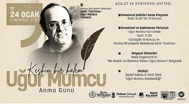 Araştırmacı-Gazeteci Uğur Mumcu Programlarla Anılacak