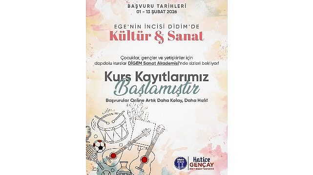 Ege’nin İncisi Didim’de Kültür ve Sanat Kursları Başlıyor