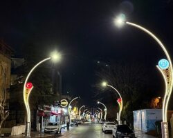 Şehit Ergün Köncü Caddesi ışıl ışıl