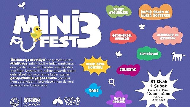 Üsküdar Çocuk Köyü’nde “MiniFest 3” Etkinliği Düzenlenecek