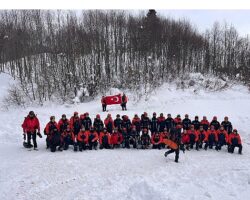 Zorlu kış şartlarında saniyelerle yarışıldı