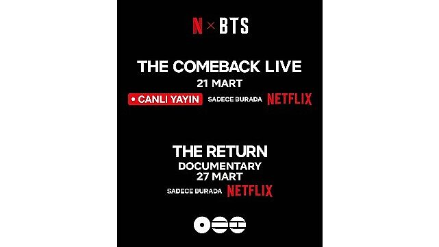 Netflix ve HYBE, Dünyaca Ünlü Müzik Grubu BTS’in Geri Dönüş Canlı Performansını ve Belgesel Filmini Duyurdu