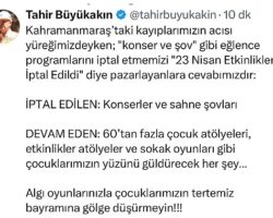 Büyükakın: ‘Algı oyunlarınızla çocuklarımızın tertemiz bayramına gölge düşürmeyin’