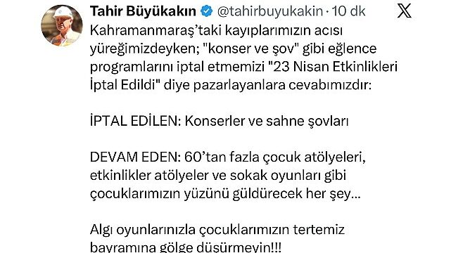 Büyükakın: ‘Algı oyunlarınızla çocuklarımızın tertemiz bayramına gölge düşürmeyin’