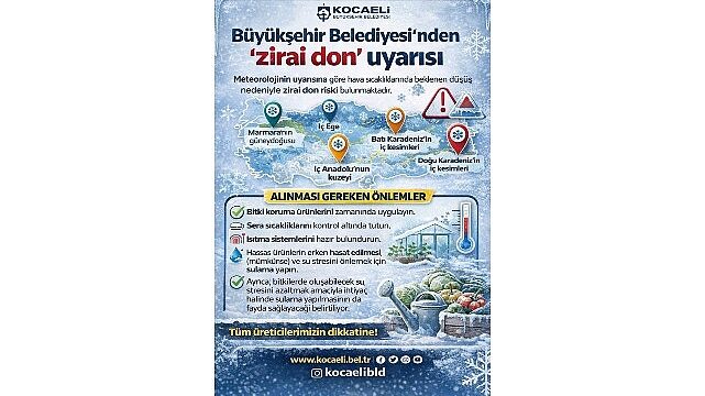 Büyükşehir’den üreticilere “zirai don” uyarısı