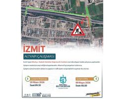 Çalışma süresince cadde trafiğe kapalı kalacak