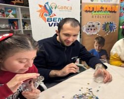 Cam atıklar, Gonca’da sanata dönüştü