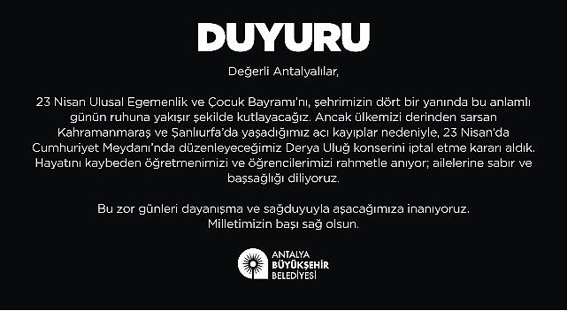 Derya Uluğ konseri iptal edildi