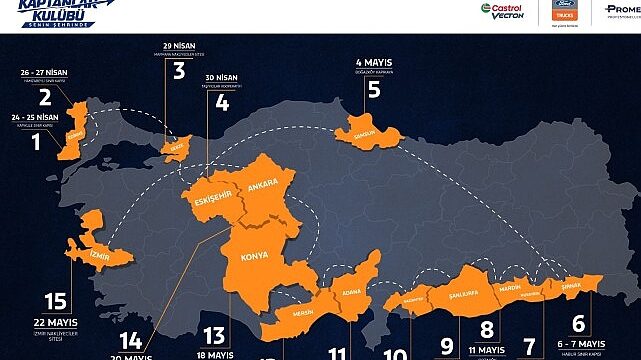 Ford Trucks, Castrol ve Prometeon güçlerini birleştirdi:   “Kaptanlar Kulübü Senin Şehrinde” başlıyor