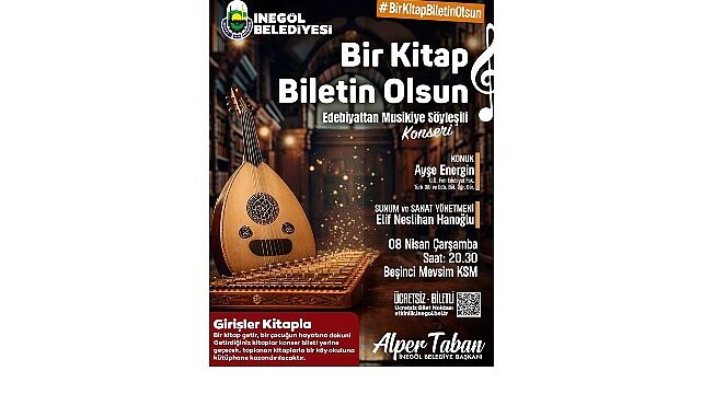 İnegöl’de Kitaplar Bilete Dönüşüyor