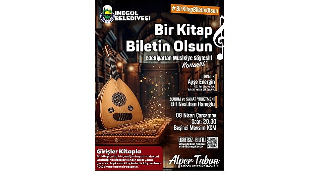 İnegöl’de Kitaplar Bilete Dönüşüyor
