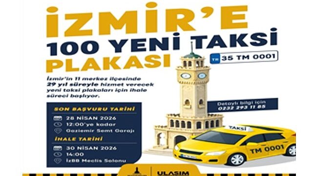 İzmir’in kent merkezine 100 yeni taksi