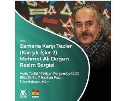 Mehmet Ali Doğan’ın Resim Sergisi “Zamana Karşı Tezler”, Zeytinburnu Kültür Sanat’ta Açılıyor!