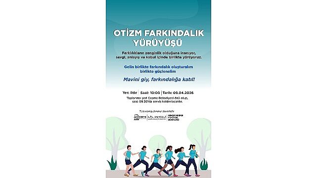 Otizm farkındalık yürüyüşü Çeşme’de düzenleniyor