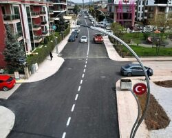 Şehit Ergün Köncü Caddesi’nde yol çizgileri çekildi