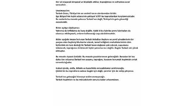 Torbalı’da Kağıt Fabrikasına Karşı Direniş Büyüyor:  60 Muhtar Tek Yürek Oldu