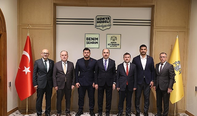 Türkiye Güreş Federasyonu Başkanı Akgül, Milli Olimpiyat Komitesi Başkanı Çakır ve Milli Güreşçi Kayaalp Başkan Altay’ı Ziyaret Etti