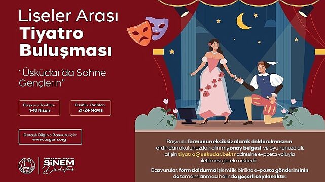 Üsküdar Belediyesi’nden Gençlere Sahne Çağrısı: “Üsküdar’da Sahne Gençlerin” Tiyatro Buluşması Başlıyor