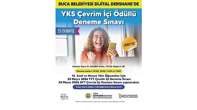 Buca Belediyesi’nden öğrencilere ücretsiz deneme sınavı desteği