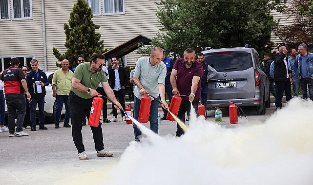 Çankaya Belediyesi Personeline Yangın Eğitimi ve Tatbikat
