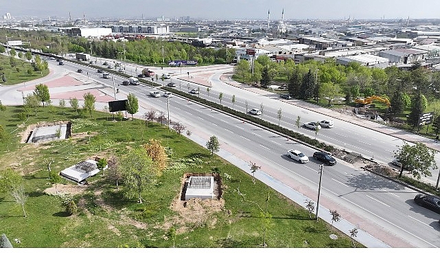 Konya Büyükşehir MARSAN Girişi’ne Yaya Üst Geçidi Yapıyor