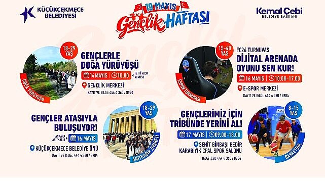Küçükçekmece’de 19 Mayıs Gençlik Haftası Etkinlikleri Başlıyor