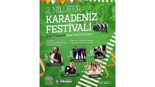 2. Nilüfer Karadeniz Festivali 5 Haziran’da başlıyor
