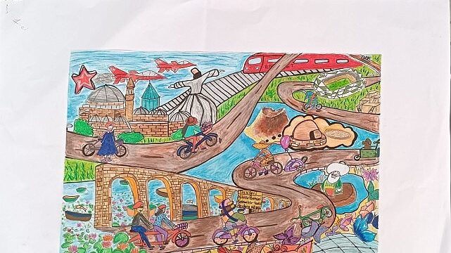 Avrupa Bisiklet Başkenti Konya Resim Yarışması Sonuçlandı