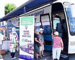 Aydın Büyükşehir Belediyesi Mobil Halk Ege Et aracına Didim’de yoğun ilgi