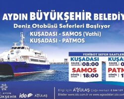 Aydın Büyükşehir Belediyesi’nin Deniz Otobüsü Seferleri Başladı