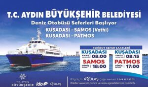 Aydın Büyükşehir Belediyesi’nin Deniz Otobüsü Seferleri Başladı