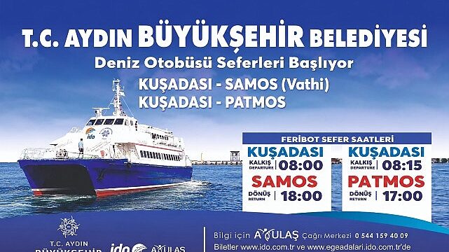 Aydın Büyükşehir Belediyesi’nin Deniz Otobüsü Seferleri Başladı