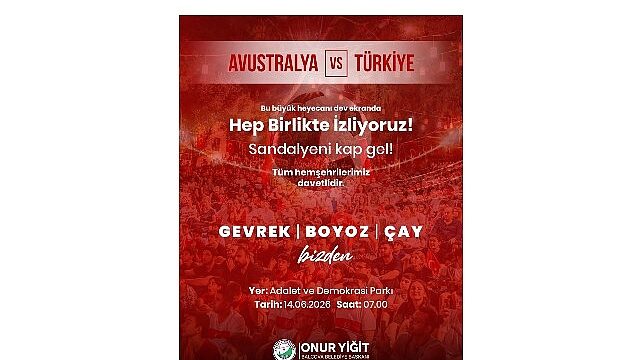 Balçova’da Milli Heyecan Dev Ekrana Taşınıyor