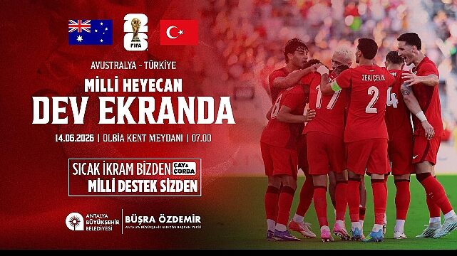 Büyükşehir Milli maç heyecanı Olbia Kent Meydanı’nda yaşatacak