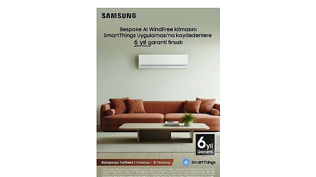iF Design Award ödüllü Samsung Bespoke AI WindFree Pro klimada 6 yıl garanti ve 6 taksit avantajı