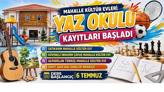 Mahalle Kültür Evlerinde Yaz Okulu Heyecanı Başlıyor